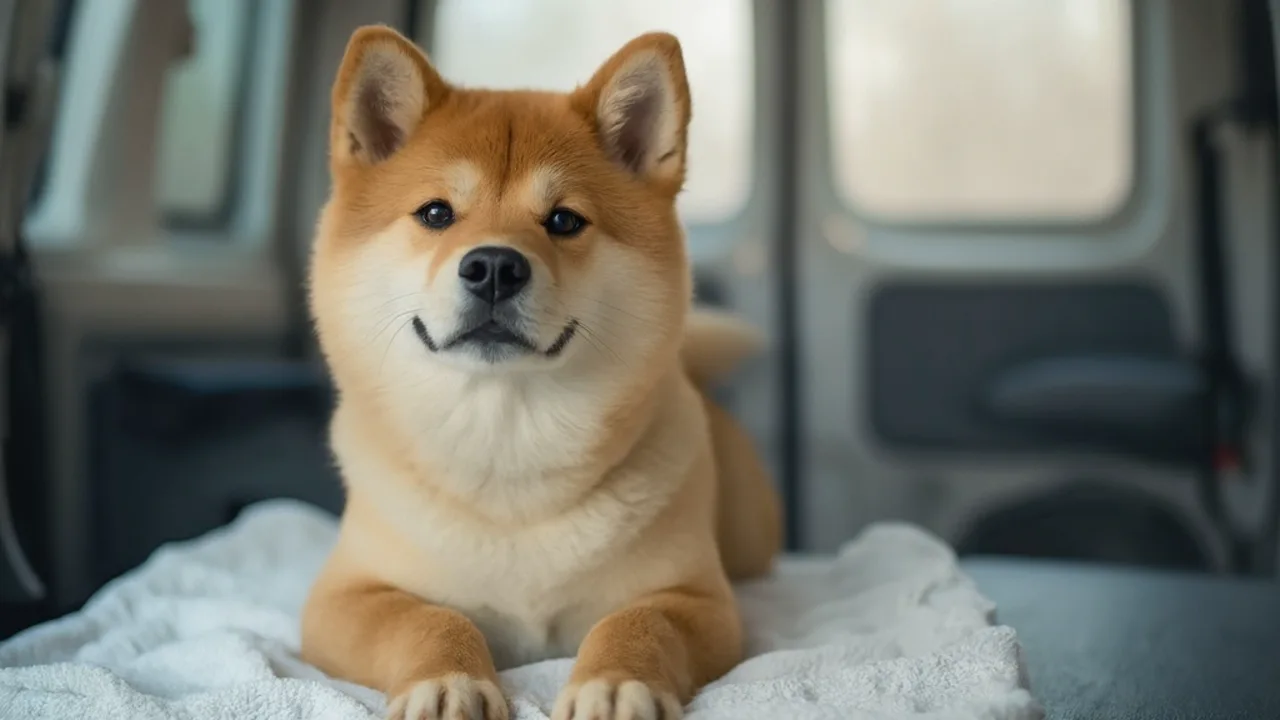 Shiba Inu after maintenance trim grooming