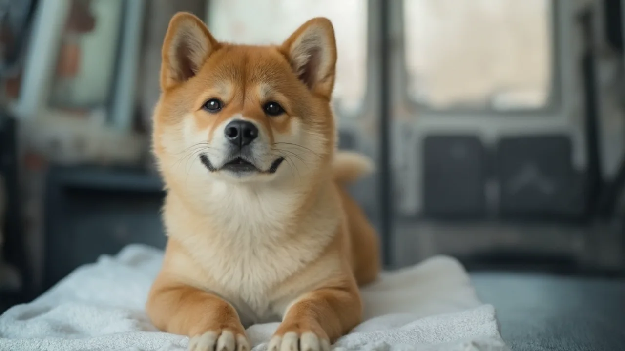 Shiba Inu before grooming